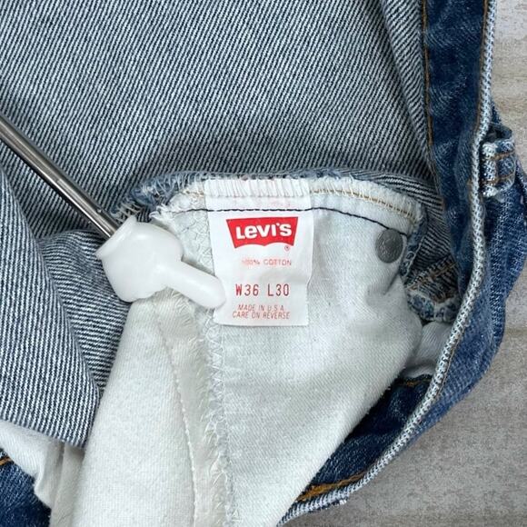 Vintage Orange Tab Levis Jeans 509 Straight Made in USA Medium Wash Denim 80s - Picture 6 of 6